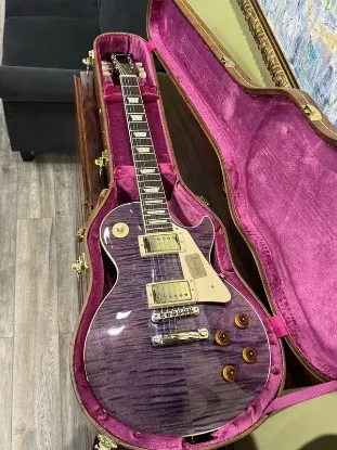 Picture of Gibson Custom Shop Les Paul Modern Standard Class 5 2017 Purple Flame Top Guitar